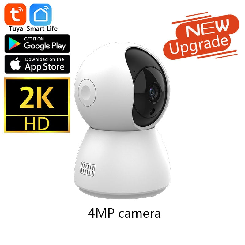 4MP 2K Tuya Smart Mini WiFi IP Camera Indoor Wireless Surveillance Auto Tracking Of Human Home Security CCTV Baby Pet Monitor