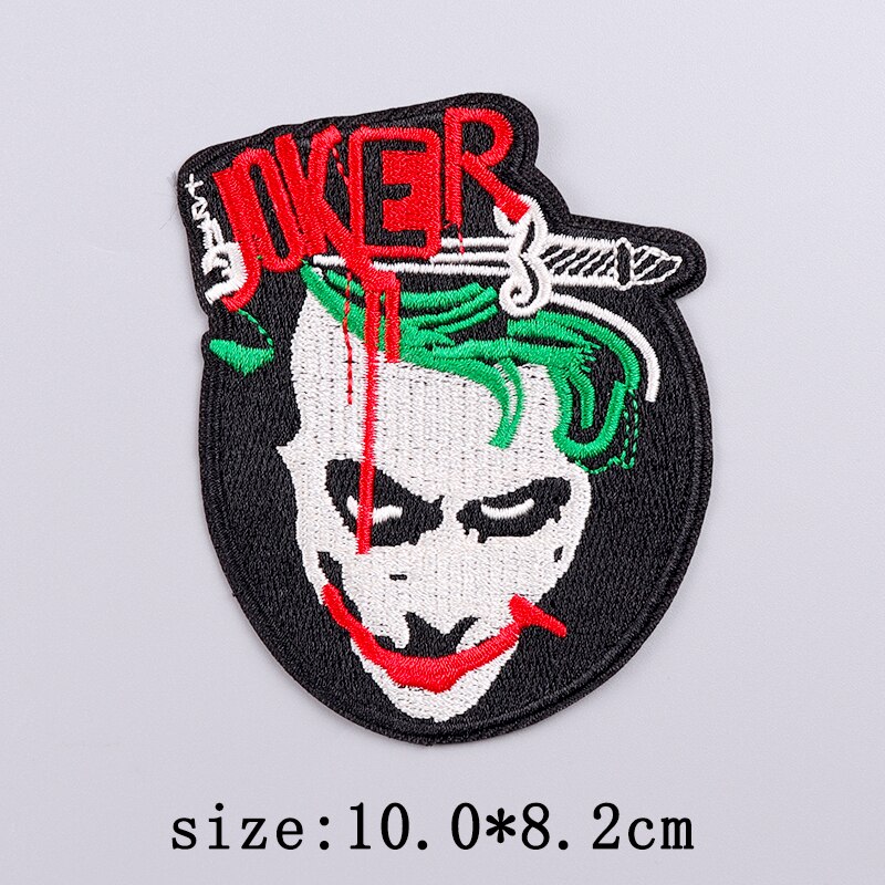 Horror Punk Embroidery Patch Iron On Patches For Clothing Embroidered Patches For Clothes Movie Role Fusible Patch Sticker Badge