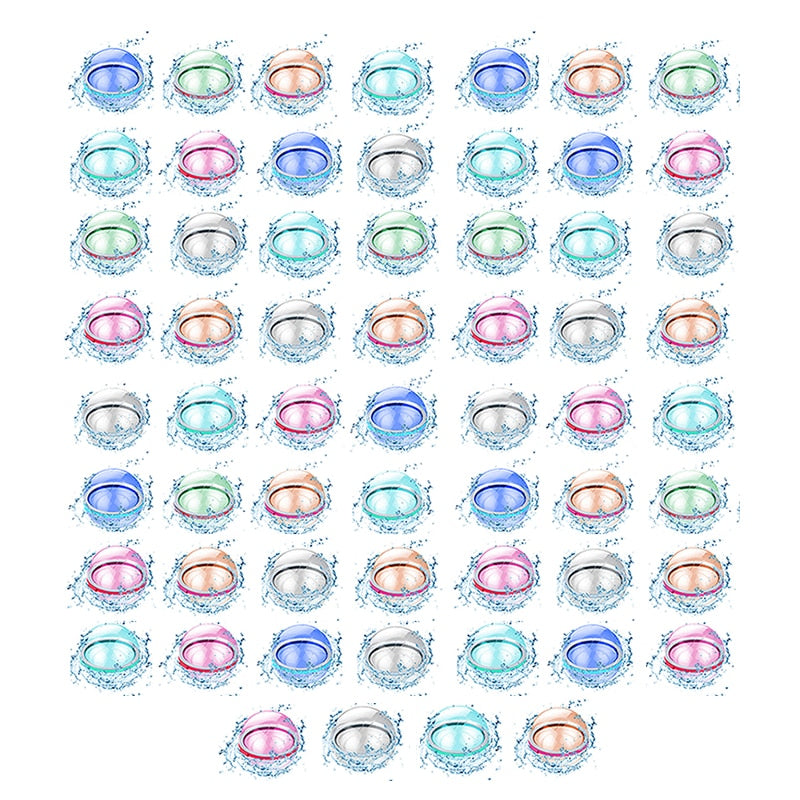 Magnetic Reusable Water Balloons Refillable Water Balloon Quick Fill Self Sealing Water Bomb Splash Balls for Kids Swimming Pool