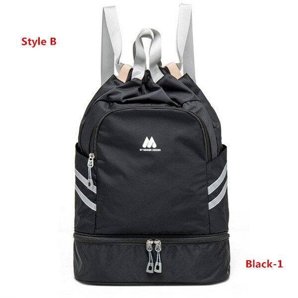 Multifunction Backpack Women's Yoga Swim Sports Fitness Organizer Pouch Waterproof Travel Clothes Shoes Ipad Storage Accessories