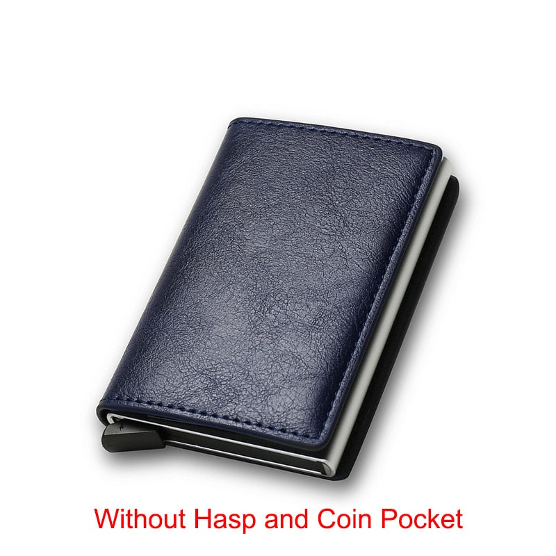 Carbon Fiber Rfid Card Holder Men Wallets Money Bag Zipper Coin Purse Small Leather Mini Slim Wallets Vallet Carteira Masculina