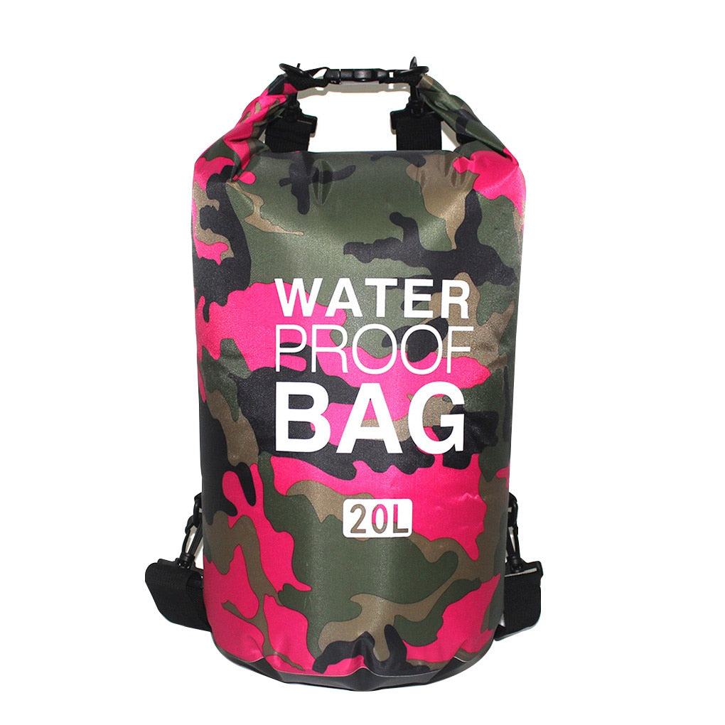 30L Waterproof Swimming Bag Dry Sack Camouflage Colors Fishing Boating Kayaking Storage Drifting Rafting Bag 2L 5L 10L 15L 20L