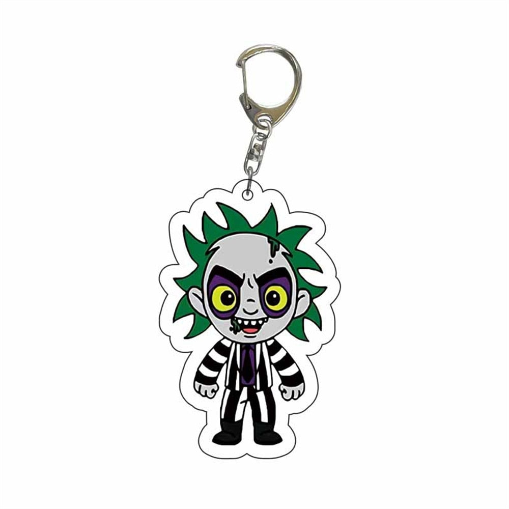 New Women Men Arcylic Keychain Horror Movie Scream Clown The Nun Ripper Acrylic Pendant Keyring Jewelry Christmas Gifts