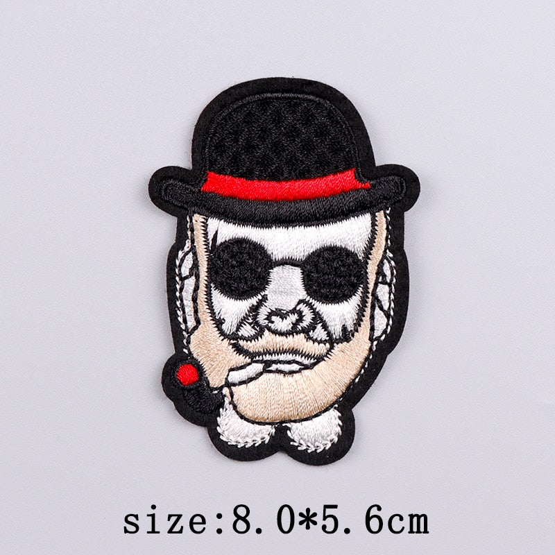Horror Punk Embroidery Patch Iron On Patches For Clothing Embroidered Patches For Clothes Movie Role Fusible Patch Sticker Badge
