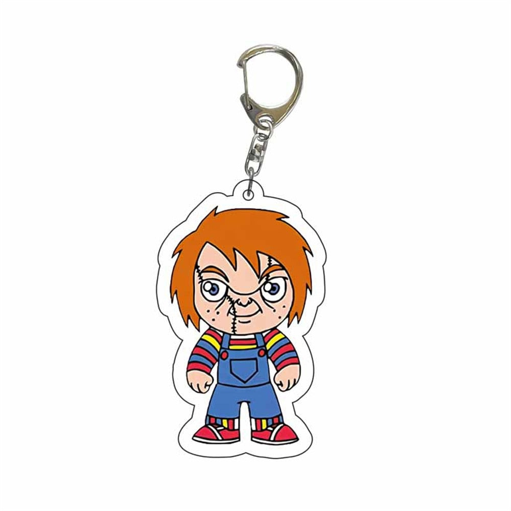 New Women Men Arcylic Keychain Horror Movie Scream Clown The Nun Ripper Acrylic Pendant Keyring Jewelry Christmas Gifts
