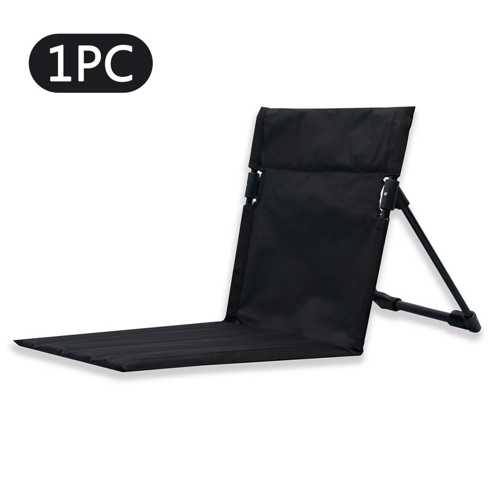 Foldable Camping Chair Outdoor Garden Single Lazy Chair Backrest Cushion Picnic Supplies Camping Folding Back Chair Beach Chairs