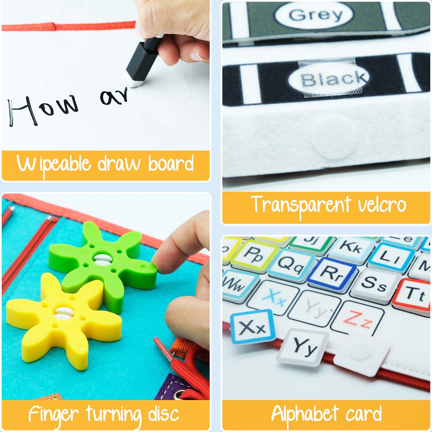 Toddler Busy Board Preschool Children Intelligence Learning Toys Sensory Montessori Board Baby Early Educational Toys