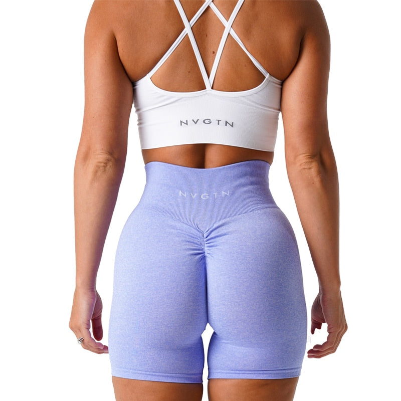 Nvgtn Scrunch Seamless Shorts Spandex Shorts Woman Fitness Elastic Breathable Hip-lifting Leisure Sports Running