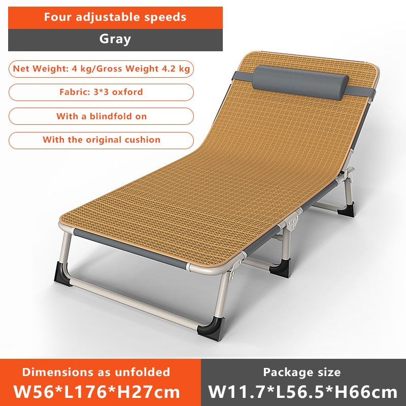 Folding Bed Multifunctional Portable UltraLight Outdoor Camping Bed Reclining Chair Self Driving Trip Household Folding Bed