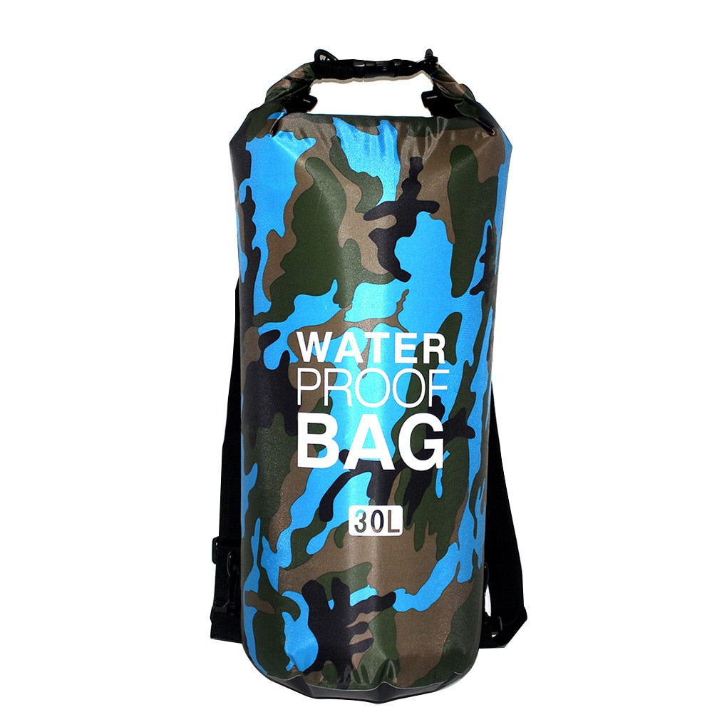 30L Waterproof Swimming Bag Dry Sack Camouflage Colors Fishing Boating Kayaking Storage Drifting Rafting Bag 2L 5L 10L 15L 20L