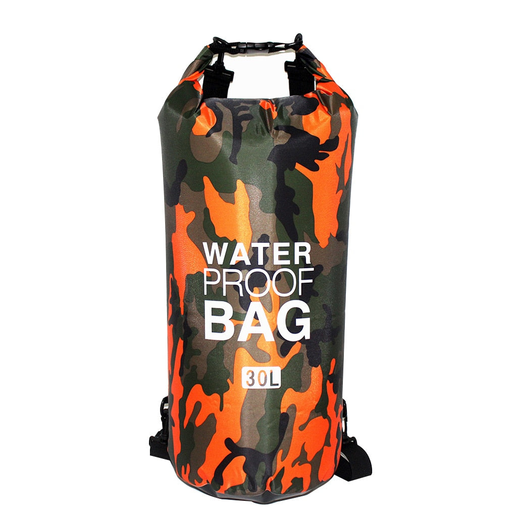 30L Waterproof Swimming Bag Dry Sack Camouflage Colors Fishing Boating Kayaking Storage Drifting Rafting Bag 2L 5L 10L 15L 20L