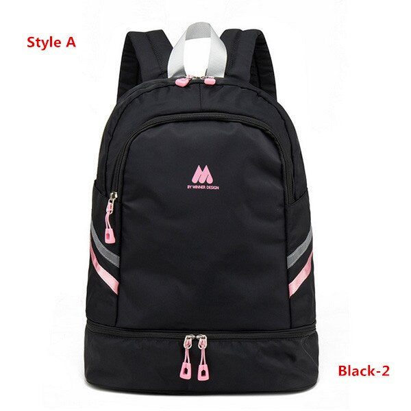 Multifunction Backpack Women's Yoga Swim Sports Fitness Organizer Pouch Waterproof Travel Clothes Shoes Ipad Storage Accessories