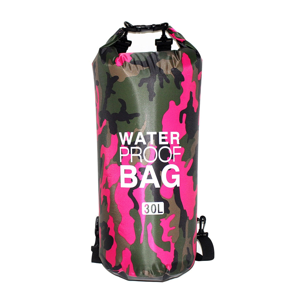 30L Waterproof Swimming Bag Dry Sack Camouflage Colors Fishing Boating Kayaking Storage Drifting Rafting Bag 2L 5L 10L 15L 20L