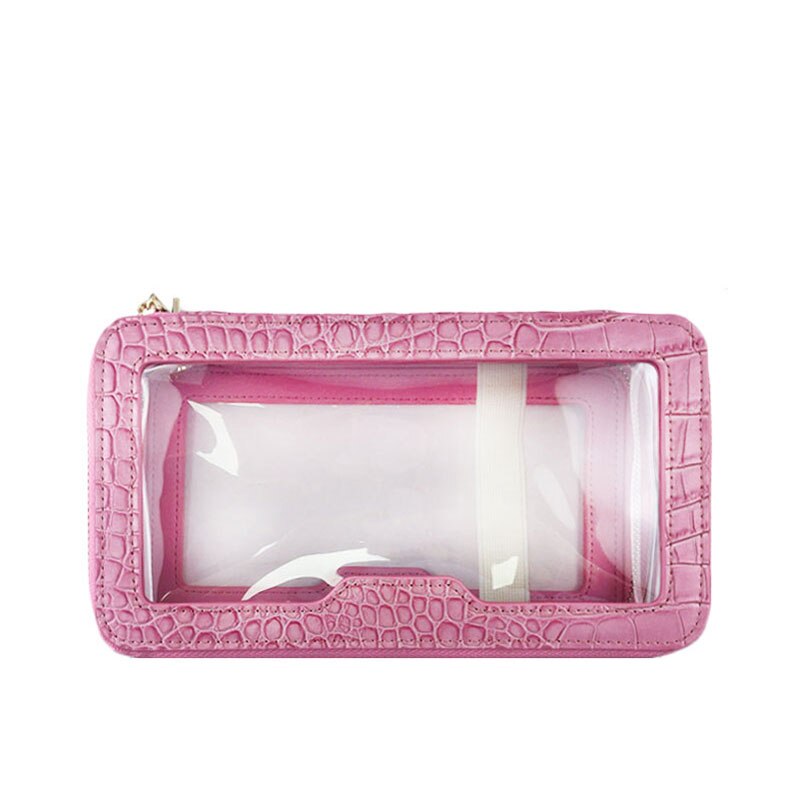 Customized Genuine Leather Travel Cosmetic Bag Fashion Waterproof Toiletry Bag New Makeup Storage Bag Clear Pvc Cosmetic Bag