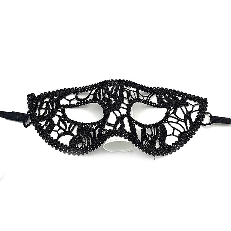 Women Hollow Lace Masquerade Face Mask Sexy Cosplay Prom Party Props Costume Halloween Masquerade Mask Nightclub Queen Eye Mask