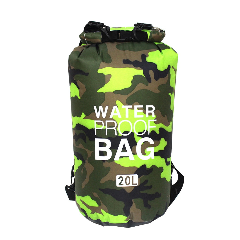 30L Waterproof Swimming Bag Dry Sack Camouflage Colors Fishing Boating Kayaking Storage Drifting Rafting Bag 2L 5L 10L 15L 20L