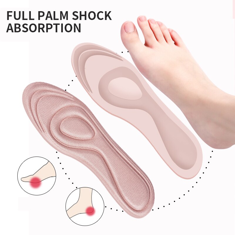 1 Pair Memory Foam Insoles for Shoes Sole Sweat Shock Absorption Running Shoes Pads Fascitis Plantar Sports Insoles Feet Care