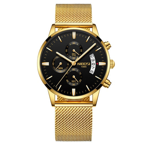 NIBOSI Man Watch 2023 Mens Watches Top Luxury Brand Sport Military Quartz Watch Men Wristwatch Male Clock Saat Reloj Hombre