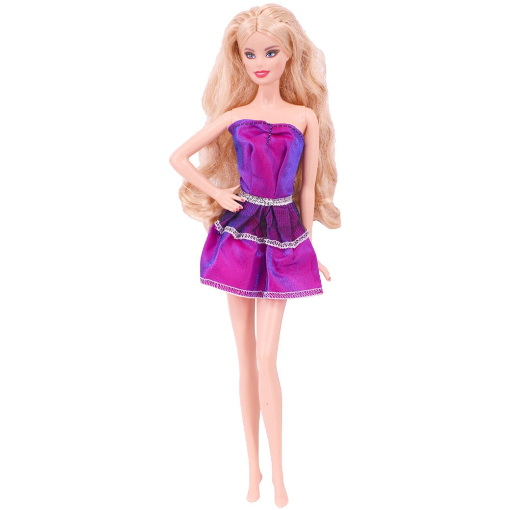 30Cm Purple Barbies Doll Clothes,Fashion Coat,Pants,Dress,  11.8 Inch Dolls,Gift,Barbies Accesories,Miniature Items