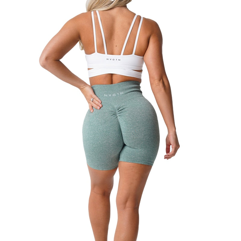 Nvgtn Scrunch Seamless Shorts Spandex Shorts Woman Fitness Elastic Breathable Hip-lifting Leisure Sports Running