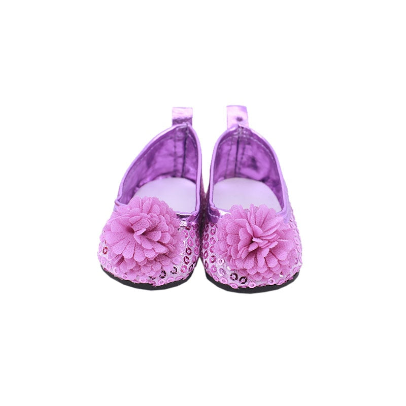 Doll Clothes Purple Series Dsinesy Unicorn Dress Doll Shoes For 18 Inch American&43m Reborn Baby Reborn New Born Doll Girl's Toy