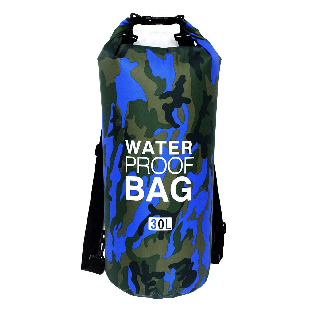 30L Waterproof Swimming Bag Dry Sack Camouflage Colors Fishing Boating Kayaking Storage Drifting Rafting Bag 2L 5L 10L 15L 20L