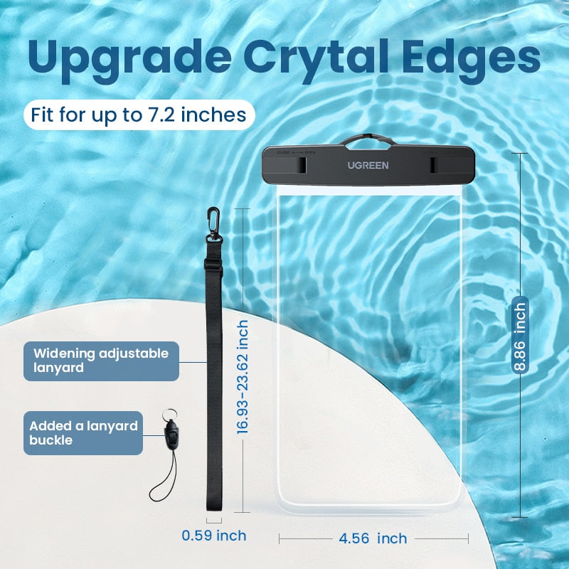 UGREEN IPX8 Waterproof Phone Case Bag For iPhone 14 13 12 Pro Max Protective Case For Samsung Xiaomi Universal Swim Pouch Bag