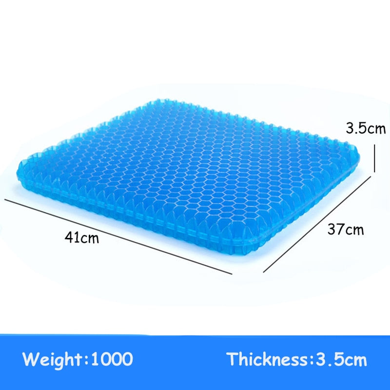 Summer Gel Seat Cushion Breathable Honeycomb Design For Pressure Relief Back Tailbone Pain - Home Office Chair Cars Wheelchair