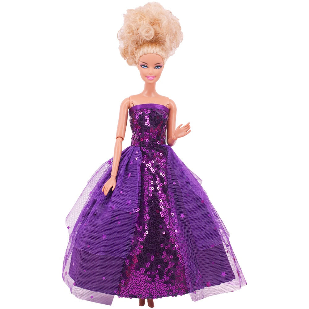 30Cm Purple Barbies Doll Clothes,Fashion Coat,Pants,Dress,  11.8 Inch Dolls,Gift,Barbies Accesories,Miniature Items