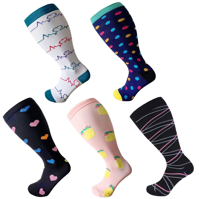 Compression Socks Varicose Veins Knee High Sock Anti Fatigue Pain Relief Sportrs Compression Socks Travel Plus Size Stocking