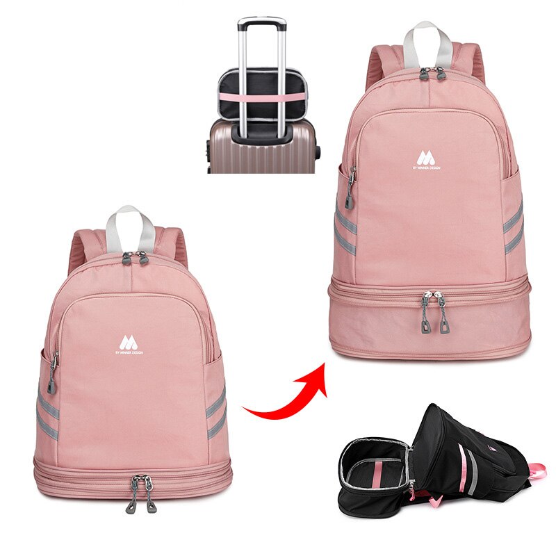 Multifunction Backpack Women's Yoga Swim Sports Fitness Organizer Pouch Waterproof Travel Clothes Shoes Ipad Storage Accessories