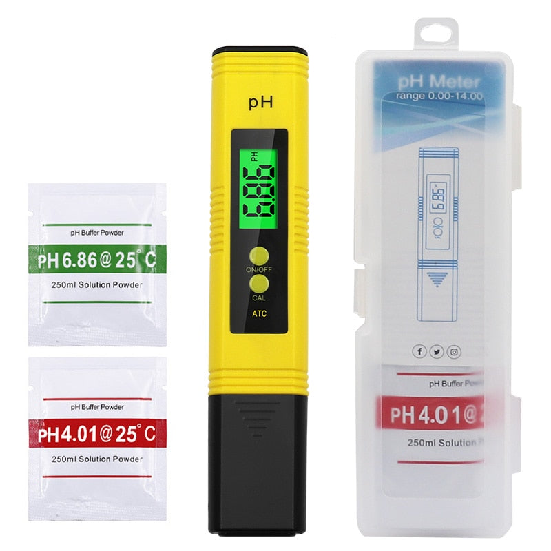 PH Meter 0.01 High Precision for Water Quality Tester with 0-14 Measurement Range Suitable Aquarium Swimming Pool