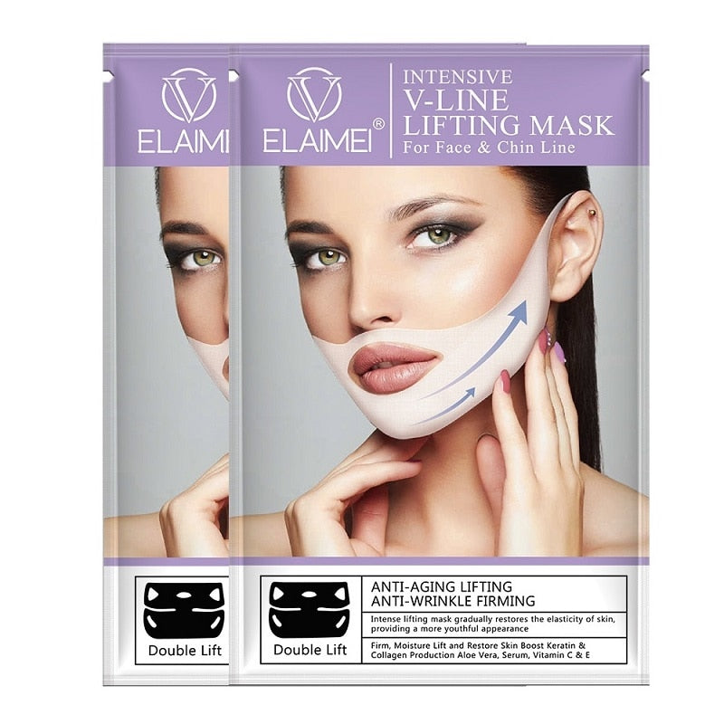 Face Lift Slimming Mask Neck Mask Face Lift V Lifting Chin Up Patch 4D Ear Tightening Skinny Masseter Double Chin Reducer