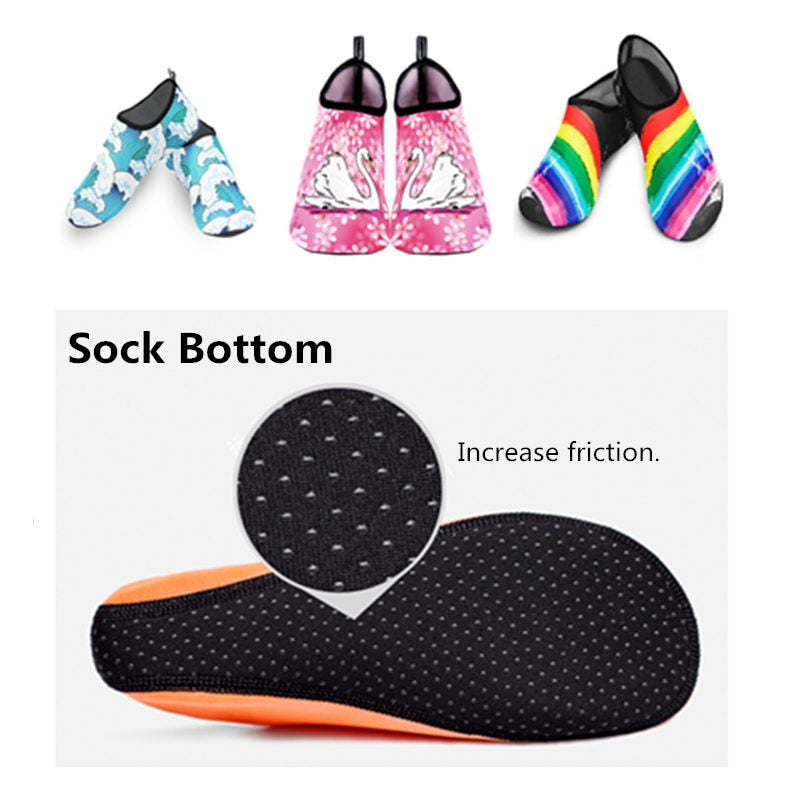 Water Shoes Men Women Swimming Socks Printing Color Summer  Beach Sneakers Seaside Sneaker Socks Slippers for Men Women