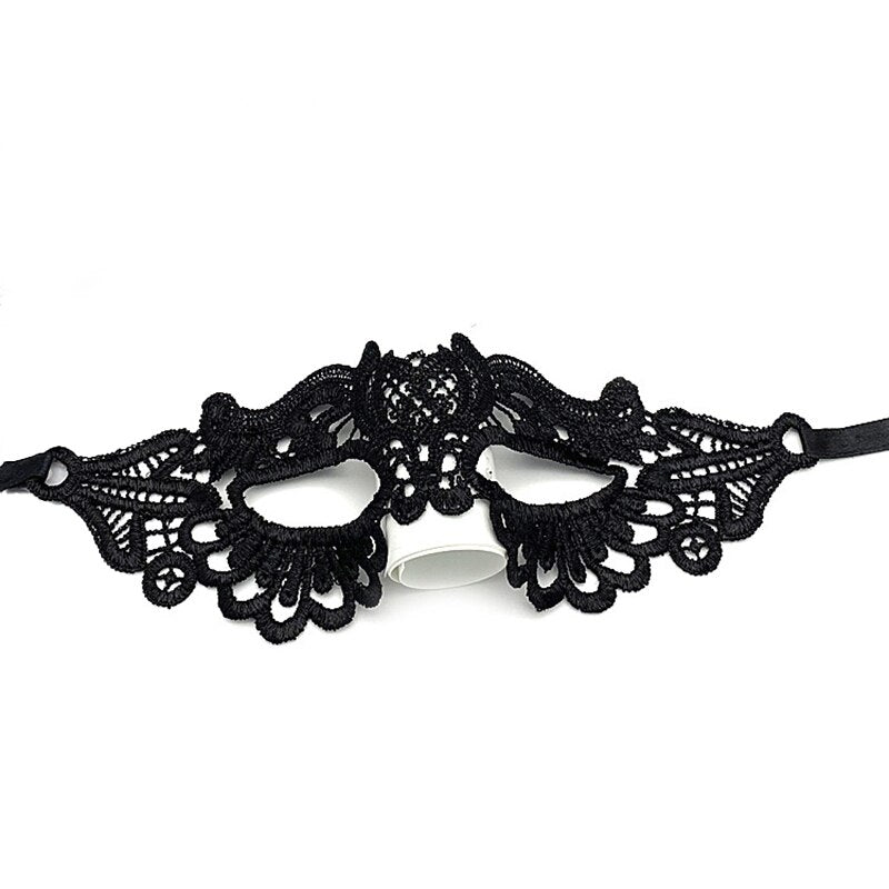 Women Hollow Lace Masquerade Face Mask Sexy Cosplay Prom Party Props Costume Halloween Masquerade Mask Nightclub Queen Eye Mask