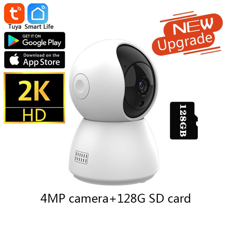 4MP 2K Tuya Smart Mini WiFi IP Camera Indoor Wireless Surveillance Auto Tracking Of Human Home Security CCTV Baby Pet Monitor