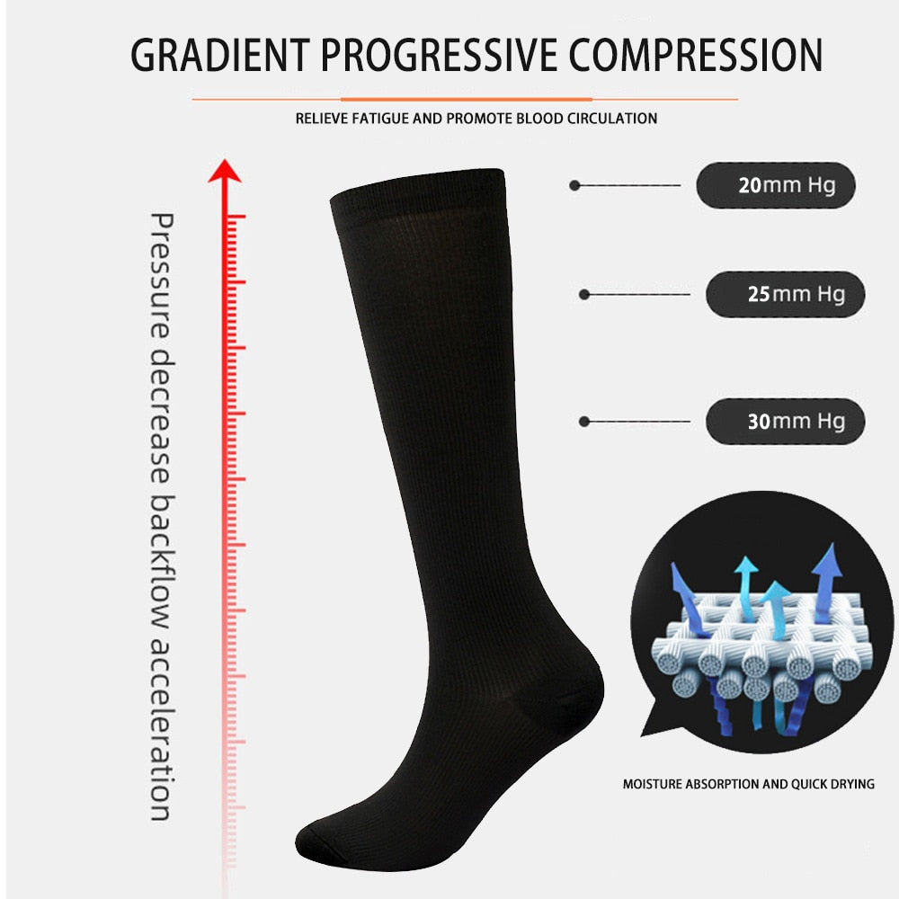 Super Plus Size Plus-Sized Compression Stockings High Elastic Vein Stretch Socks Fat Calf Large Size Compression Socks Wholesale