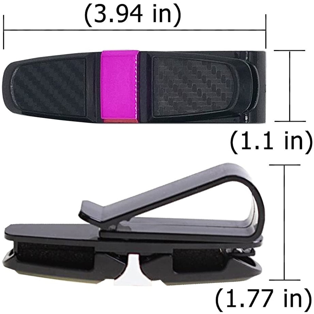 Car Glasses Case Auto Sun Visor Glasses Holder Sunglasses Clip Card Ticket Holder Pen Case Clip Box Universal Accessories