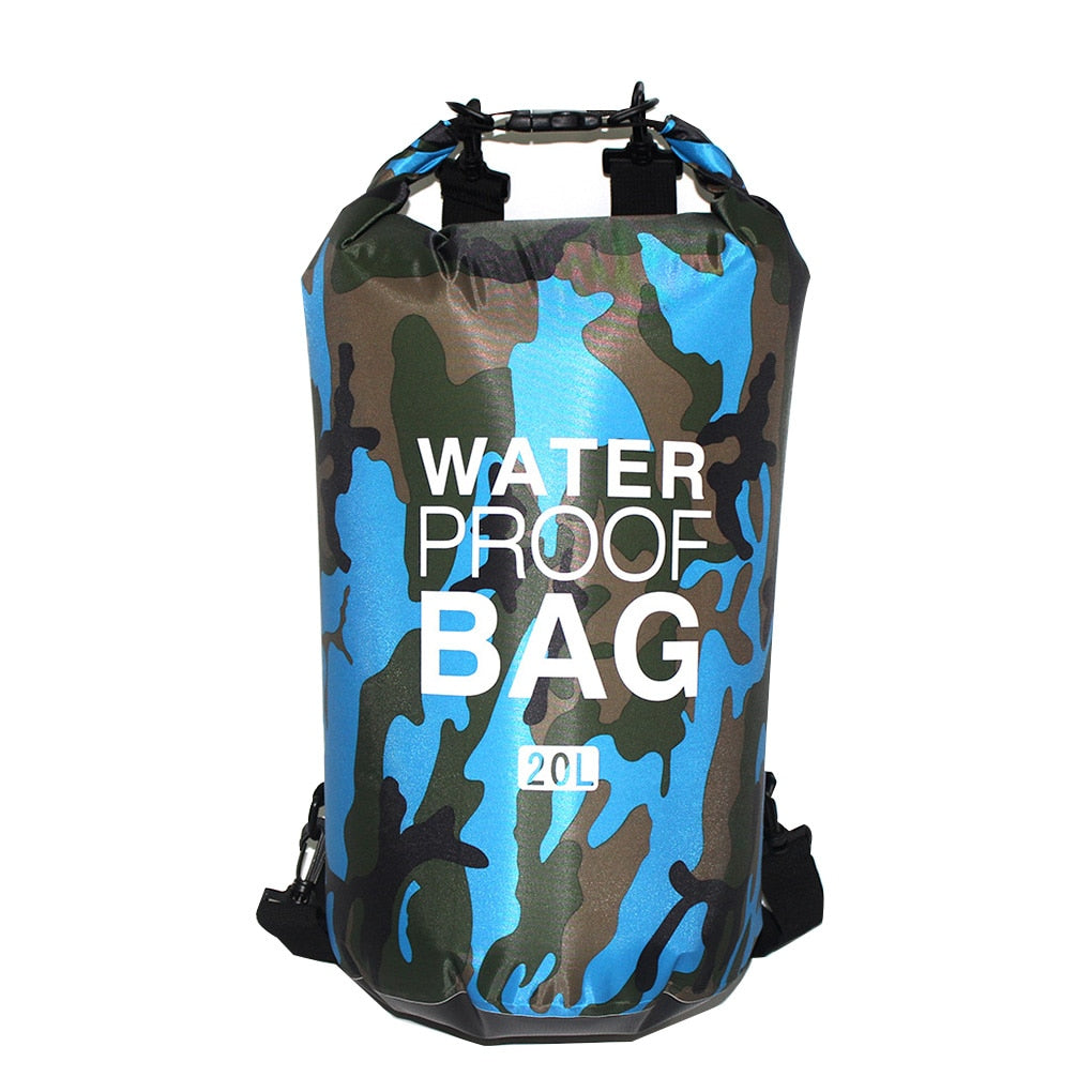 30L Waterproof Swimming Bag Dry Sack Camouflage Colors Fishing Boating Kayaking Storage Drifting Rafting Bag 2L 5L 10L 15L 20L