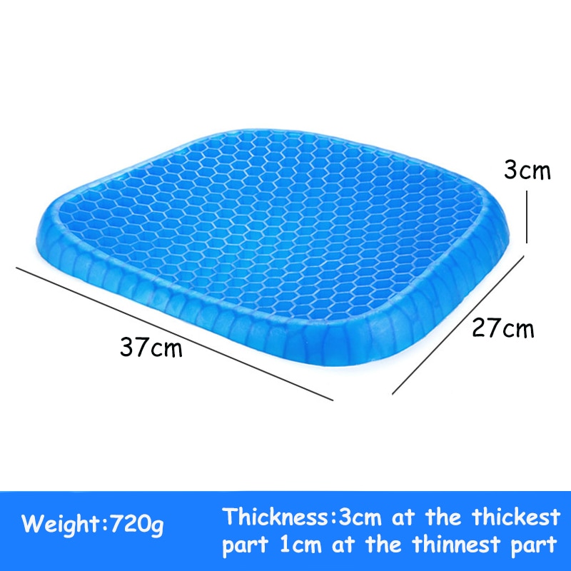 Summer Gel Seat Cushion Breathable Honeycomb Design For Pressure Relief Back Tailbone Pain - Home Office Chair Cars Wheelchair