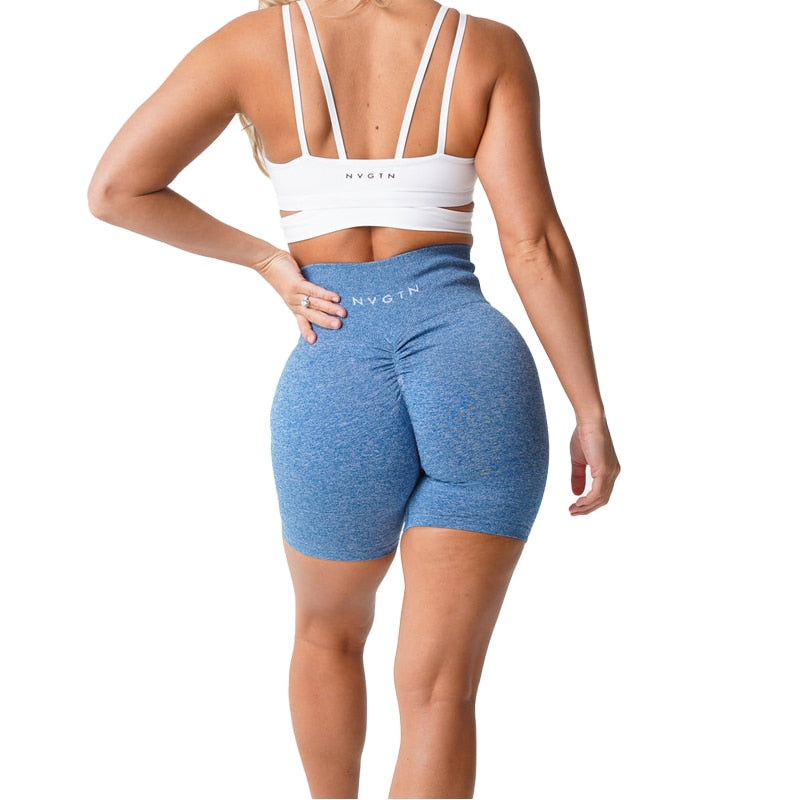Nvgtn Scrunch Seamless Shorts Spandex Shorts Woman Fitness Elastic Breathable Hip-lifting Leisure Sports Running