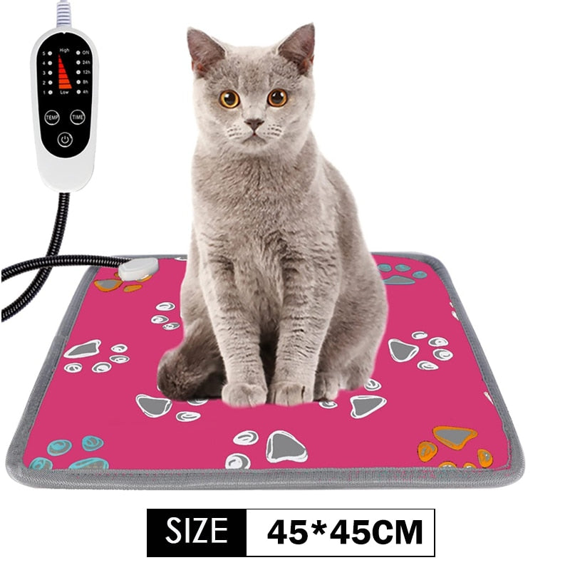 Furrybaby Dog Bed Warm Mats Pet Electric Heating Pad Blanket Pet Mat Bed Cat Dog Winter Warmer Pad Home Office Chair Heated Mat