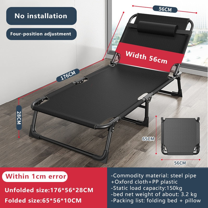 Folding Bed Multifunctional Portable UltraLight Outdoor Camping Bed Reclining Chair Self Driving Trip Household Folding Bed