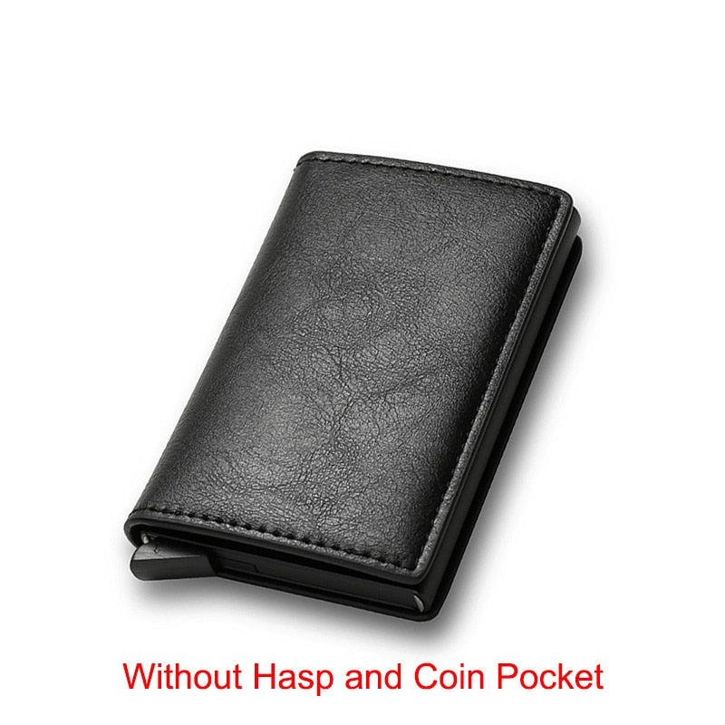 Carbon Fiber Rfid Card Holder Men Wallets Money Bag Zipper Coin Purse Small Leather Mini Slim Wallets Vallet Carteira Masculina