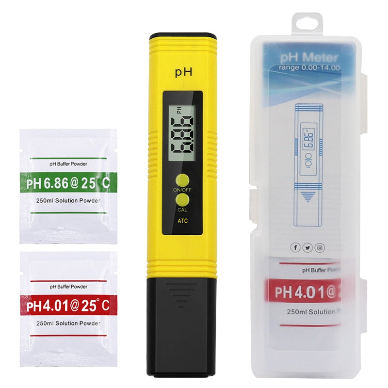 PH Meter 0.01 High Precision for Water Quality Tester with 0-14 Measurement Range Suitable Aquarium Swimming Pool