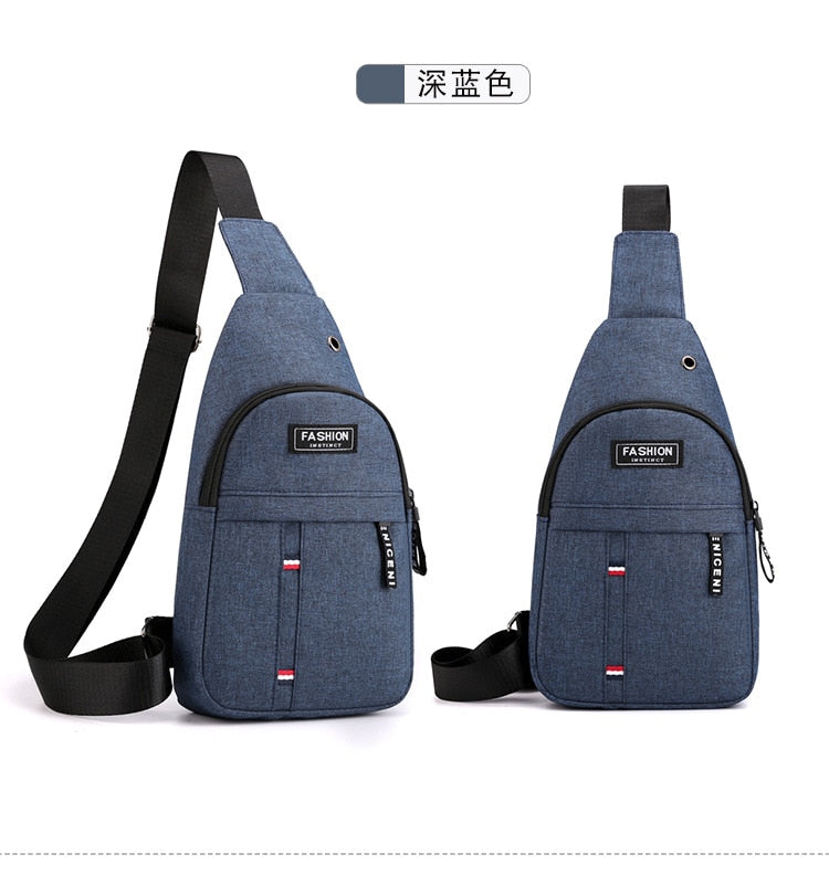 Casual Men's Chest Bag Business Shoulder Bag Messenger Bag Nylon Canvas Fashion Waist Bag Outdoor Sports Brand Shoulder Bag