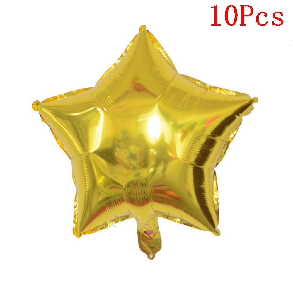 10pcs Multi Rose Gold Heart Foil Balloons Helium Balloon Kids Birthday Party Decorations Wedding Balloons Baby Shower Supplies