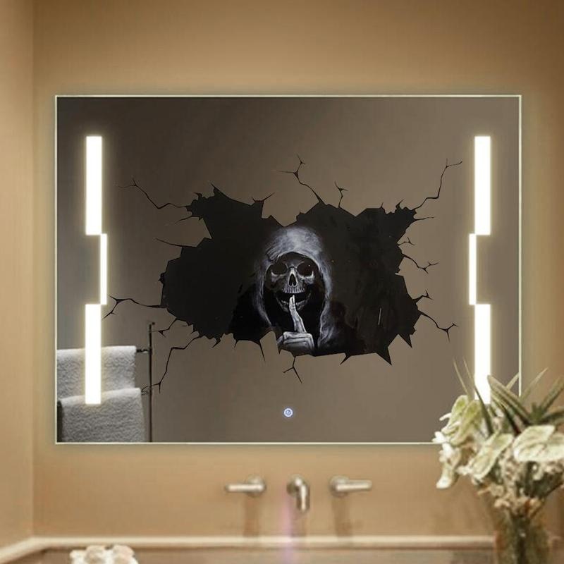 Halloween Skull Sticker Car Rear Windshield Horror Silent Atmosphere Decals Auto Window Wall Festival Decoration Car Stickers