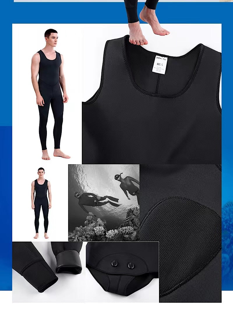 HOT 3mm Camouflage Wetsuit Long Sleeve Fission Hooded 2 Pieces Of Neoprene Submersible  For Men Keep Warm Waterproof Diving Suit