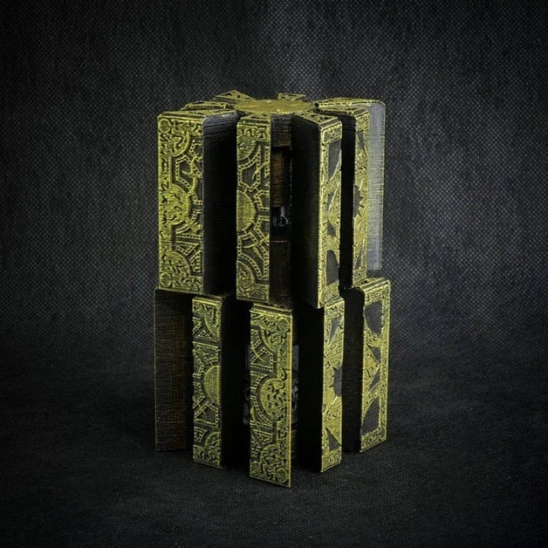 1:1 Hellraiser Puzzle Box Moveable Lament Horror Terror Figures Film Serie Hellraiser Cube Fully Pinhead Prop Figurine Toy